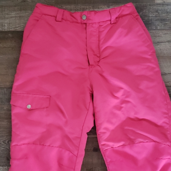 Faded Glory pink girls snow pants xl 14/16 - Picture 2 of 5